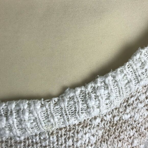 O'Neill XS High Low Sweater Cream Beige Scoop Neck Slouchy - Picture 6 of 12
